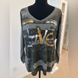 Graphic Long Sleeve Sweater ONE SIZE